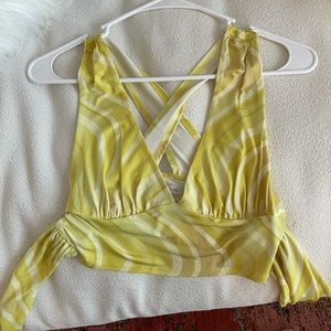 Cropped shirt that ties in the back